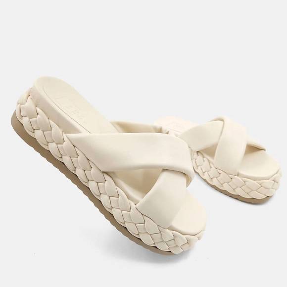 SHU SHOP Shoes - NEW SHU SHOP women's kimora braided platform sandal in cream
